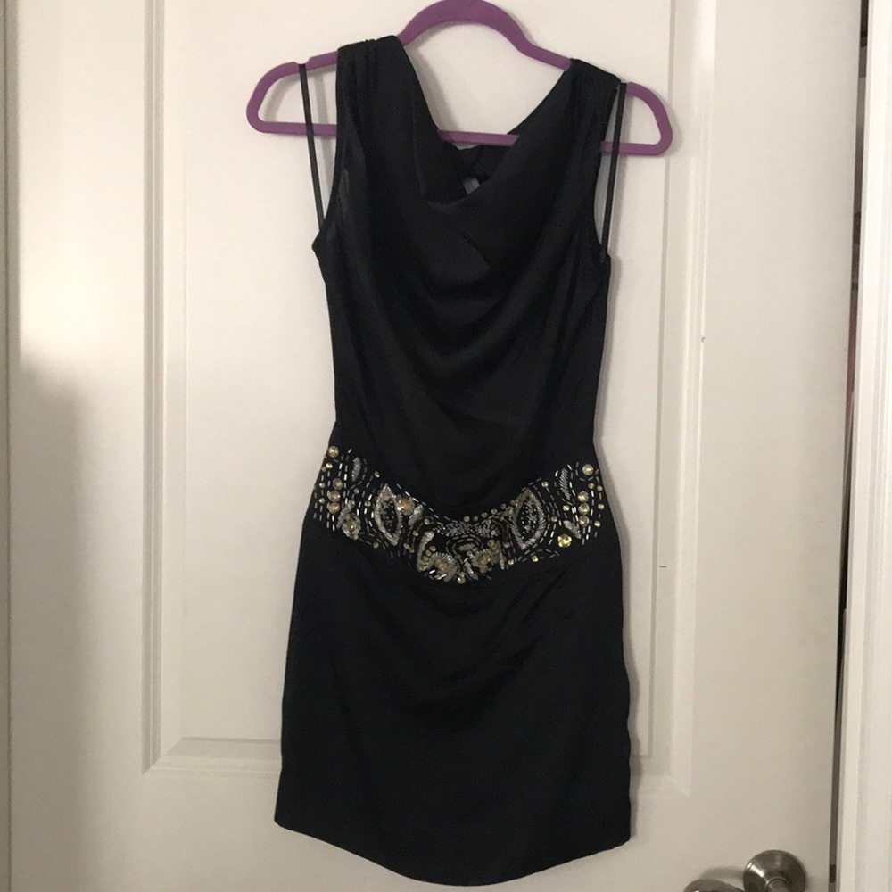 Little black open back dress